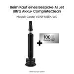 Samsung VS90F40EEK/WD Bespoke AI Jet Ultra Akku+ CompleteClean, 400W Saugkraft, 2 Akkus, All-in-One Station, Active Dual & Slim LED+, Pet Tool+, Satin Black - Image 22