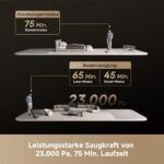 dreame H15 Mix 7-in-1 Nass- & Trockensauger, 23.000 Pa, KI-Roboterarm, 100 °C Bürstenreinigung, 5 Min 90 °C Trocknung, intelligente Dosierung, 75 Min Laufzeit, Schwarz - Image 5