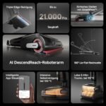 dreame H15 Pro Nass- & Trockensauger, 21.000 Pa, GapFree AI Roboterarm, Triple-Edge-Reinigung, 100 °C Bürstenwäsche, 5 Min 90 °C Trocknung, 180° Lie-Flat - Image 3