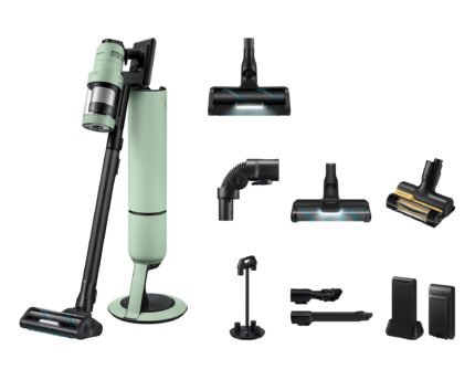 Samsung VS90F40EEM/WD Bespoke AI Jet Ultra Akku+ CompleteClean, 400W Saugkraft, 2 Akkus, All-in-One Station, Active Dual & Slim LED+, Pet Tool+, Satin Mint