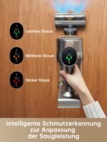 Dreame R20 Kabelloser Akku-Staubsauger, 22.000 Pa / 190 AW, 90 Min Laufzeit, Schmutzerkennung, LED-Display, Anti-Tangle, Tierhaar-Tool, Schwarz - Image 4