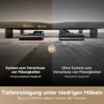 dreame H15S Nass- & Trockensauger, 21.000 Pa, 3-fache Kantenreinigung, KI-Roboterarm, 90 °C Bürstenreinigung & Trocknung, 180° flach, App-Steuerung, Schwarz - Image 11