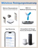 ECOVACS DEEBOT T50 Omni Gen2 Saugroboter mit Wischfunktion, 21.000 Pa, 75°C Moppwäsche, ZeroTangle 2.0, AIVI 3D 2.0, All-in-One Station, 81 mm ultradünn, Weiß - Image 2