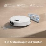 dreame D20 Pro Plus Saugroboter mit Wischfunktion, 13.000 Pa, 150 Tage Selbstentleerung, DuoBrush Anti-Verhedderung, LDS-Laser-Navigation, 5.200 mAh Akku, White - Image 7
