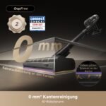dreame V20 Pro-A Kabelloser Staubsauger 210AW / 24.000Pa, 0 mm Kantenreinigung, Anti-Verhedderung, 90 Min Laufzeit, 99,99% Filter, für Hartboden & Teppich, Schwarz - Image 10