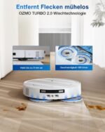 ECOVACS DEEBOT T50 Omni Gen2 Saugroboter mit Wischfunktion, 21.000 Pa, 75°C Moppwäsche, ZeroTangle 2.0, AIVI 3D 2.0, All-in-One Station, 81 mm ultradünn, Weiß - Image 7