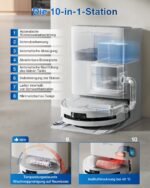 ECOVACS DEEBOT T80 OMNI Saug- & Wischroboter, 18.000 Pa, OZMO Roller mit Frischwasser-Selbstreinigung, ZeroTangle 3.0, 40–75 °C Moppwäsche, AIVI 3D 3.0, Weiß - Image 5