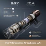 dreame V30 Kabelloser Staubsauger 330AW / 30.000Pa, 0 mm Kantenreinigung, 90 Min Laufzeit, Anti-Verhedderung, 99,99% Filter, für Teppich & Hartboden, Schwarz - Image 4