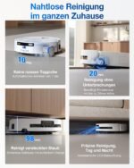 ECOVACS DEEBOT T80 OMNI Saug- & Wischroboter, 18.000 Pa, OZMO Roller mit Frischwasser-Selbstreinigung, ZeroTangle 3.0, 40–75 °C Moppwäsche, AIVI 3D 3.0, Weiß - Image 4