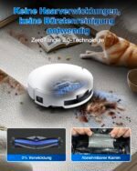 ECOVACS DEEBOT T50 MAX PRO OMNI Saugroboter mit Wischfunktion, 18.500Pa, BLAST-Technologie, 40–75°C Heißwasser-Moppwäsche, ZeroTangle 2.0, AIVI 3D 3.0, Weiß - Image 5