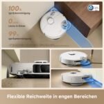 Dreame L10s Ultra Gen 3 Kit Saugroboter mit Wischfunktion, 25.000 Pa, ausfahrbare Bürste & Mopp, All-in-One-Dockingstation, App & Sprachsteuerung, Weiß - Image 9