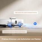 Mova P50 Pro Ultra Saugroboter mit Wischfunktion, 19.000 Pa, 75 ℃ Heißwasser-Moppwäsche, RGB AI Hinderniserkennung, LDS-Navigation, Auto-Entleerung & Nachfüllen, White - Image 4