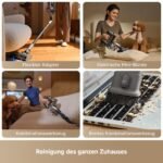 dreame R30 Kabelloser Akku-Staubsauger, 22.000 Pa / 190 AW, EdgeReach Seitenbürste, 90 Min Laufzeit, Anti-Tangle, Staubbeleuchtung, 99,9 % Filterung - Image 3