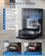 ECOVACS DEEBOT T80 OMNI Saug- & Wischroboter, 18.000 Pa, OZMO Roller mit Frischwasser-Selbstreinigung, ZeroTangle 3.0, 40–75 °C Moppwäsche, AIVI 3D 3.0, Schwarz - Image 5