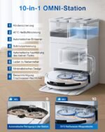 ECOVACS DEEBOT T50 Omni Gen2 Saugroboter mit Wischfunktion, 21.000 Pa, 75°C Moppwäsche, ZeroTangle 2.0, AIVI 3D 2.0, All-in-One Station, 81 mm ultradünn, Weiß - Image 6