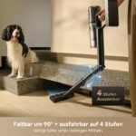 dreame V20 Pro-A Kabelloser Staubsauger 210AW / 24.000Pa, 0 mm Kantenreinigung, Anti-Verhedderung, 90 Min Laufzeit, 99,99% Filter, für Hartboden & Teppich, Schwarz - Image 8